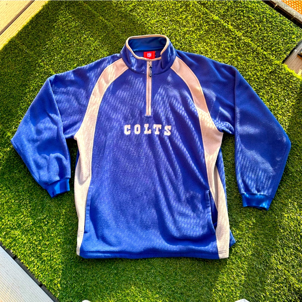 Vintage Indianapolis Colts Fleece Quarter-Zip Pullover NFL